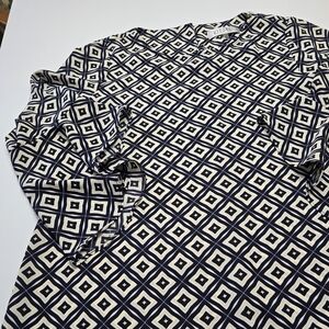 Kasper Geometric Patterned Light Weight Blouse
